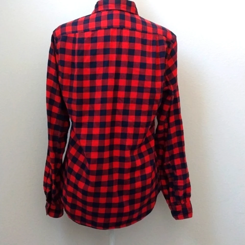 J. Crew Slim Fit Buffalo Plaid Cotton Flannel size Small